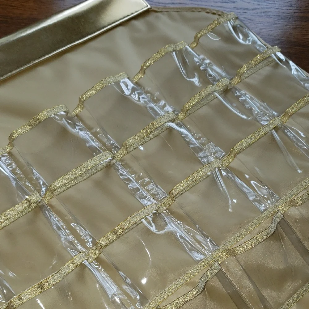 Jewelry Organizer- Gold Hanging Double Sided (66 Pockets) By Lilian Vernon